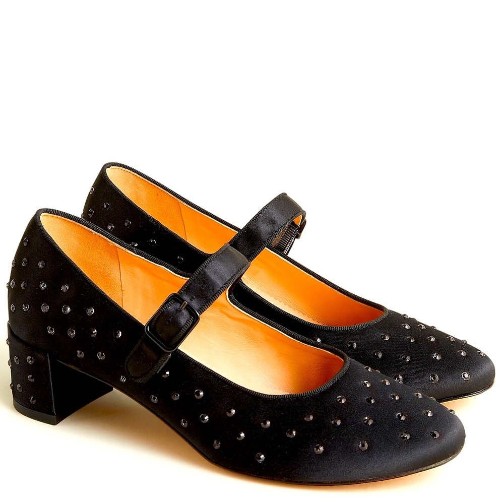 NEW JCrew Crystal-embellished Mary Jane Pumps 11M